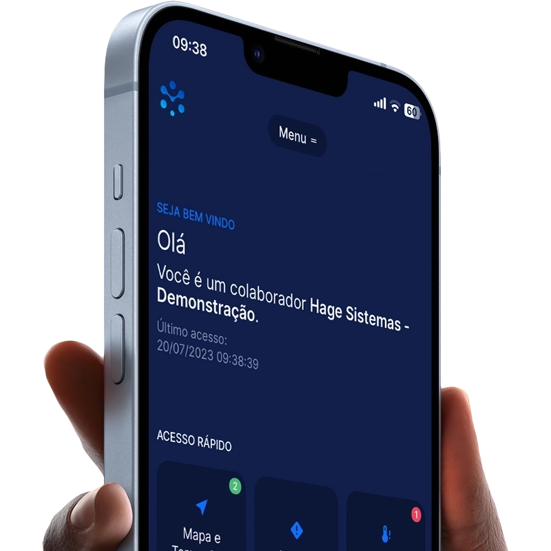 Homepage do aplicativo